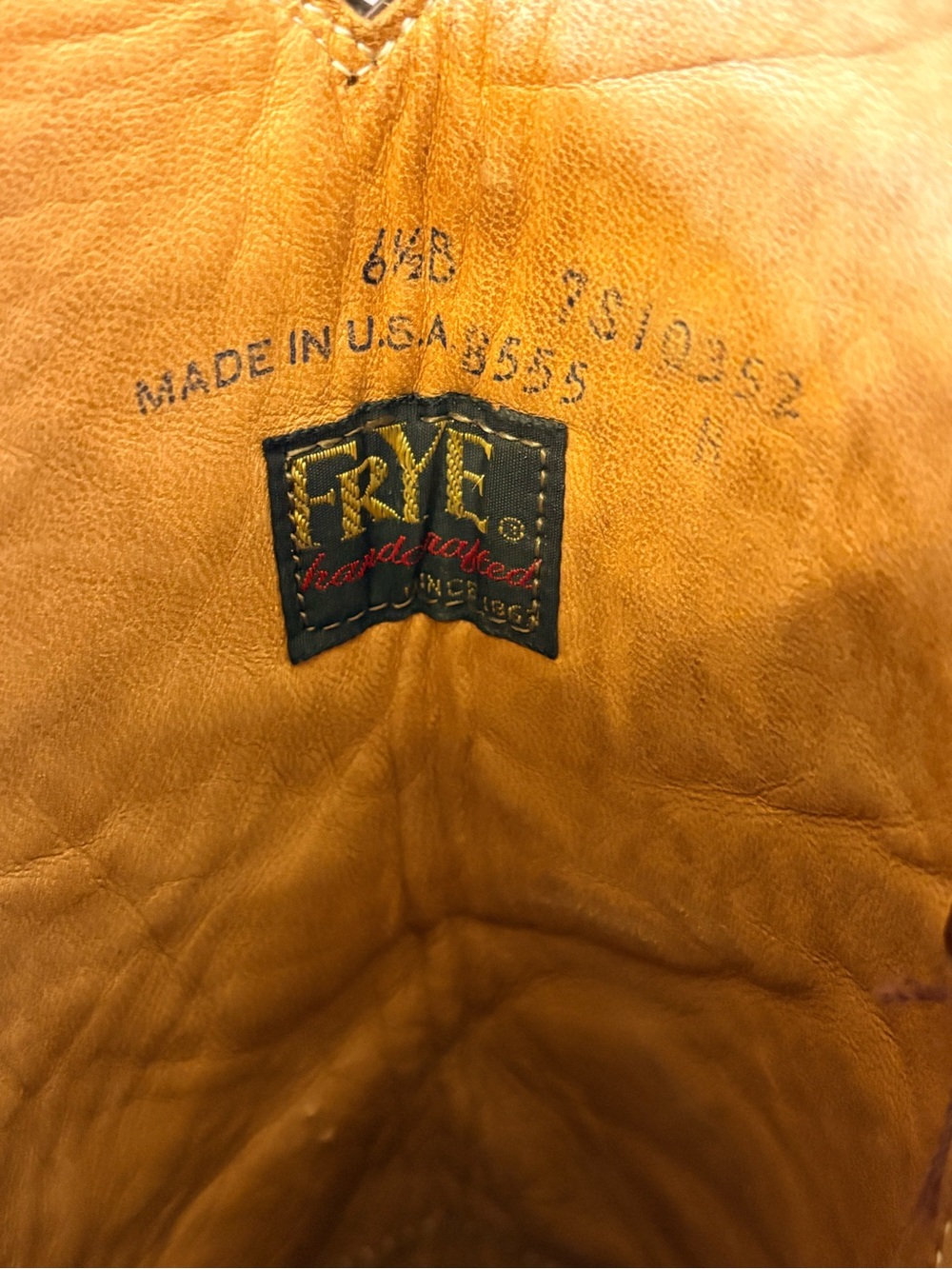 RARE Vintage Black Label Frye Campus Cowgirl Boots, Made in USA, Size 6.5, #8555 - Picture 10 of 14